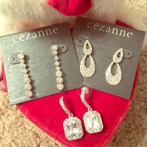 Earrings - silver/crystal